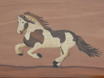Marqueterie cheval Marqueterie cheval